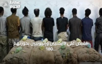 القبض على 9 يمنيين وإثيوبيين بحوزتهم 180 كيلوجراماً من القات في جازان