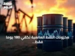 مخزونات النفط العالمية تكفي 180 يوماً فقط وسط فجوة عرض تبلغ 5 ملايين برميل يومياً