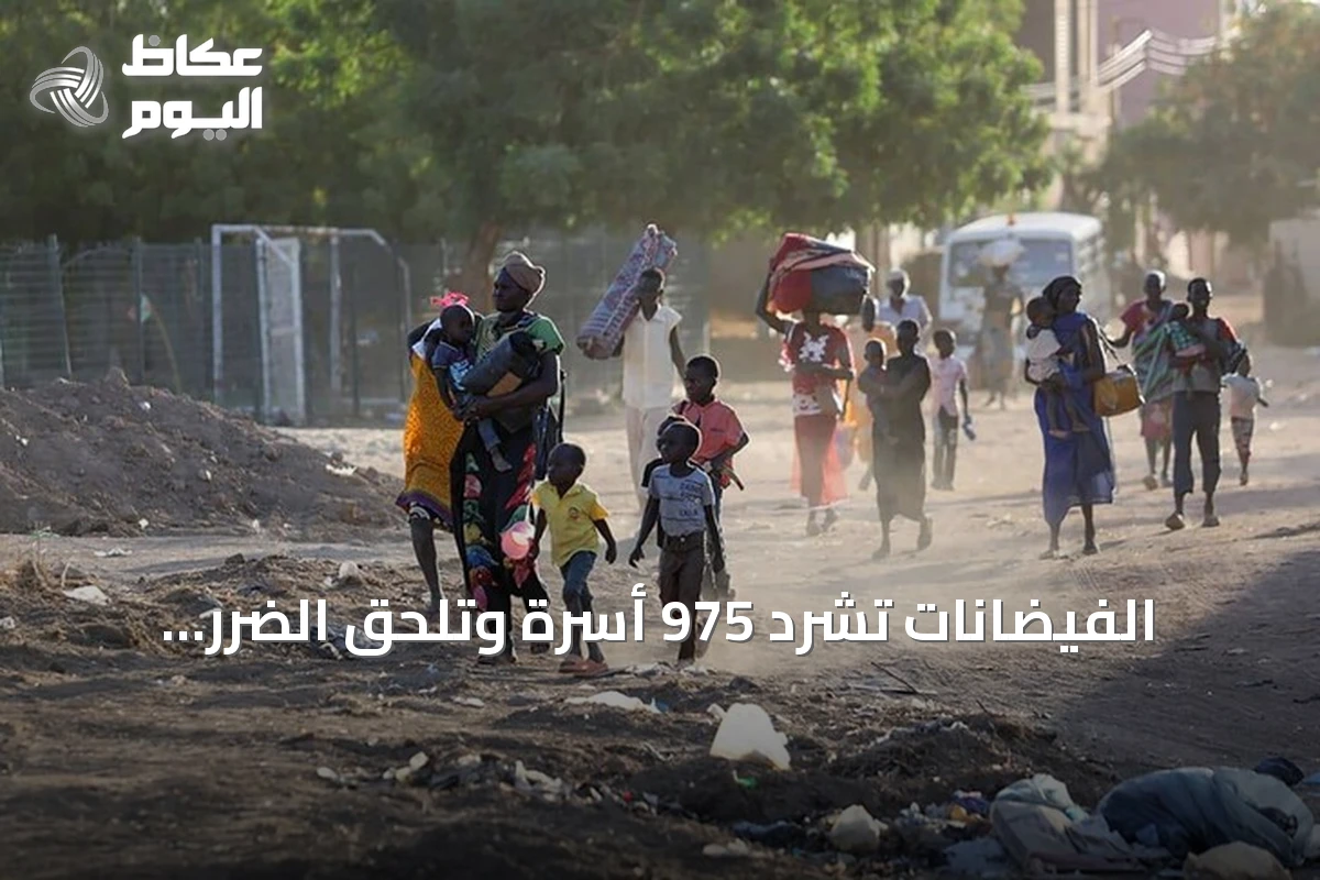 الفيضانات تشرد 975 أسرة وتلحق الضرر بـ1348 منزلاً في شمال دارفور بالسودان