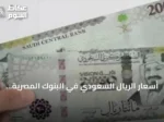 أسعار الريال السعودي في البنوك المصرية تسجل مستويات متقاربة