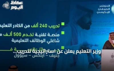 وزير التعليم يعلن عن استراتيجية لتدريب أكثر من 240 ألف من الكادر التعليمي