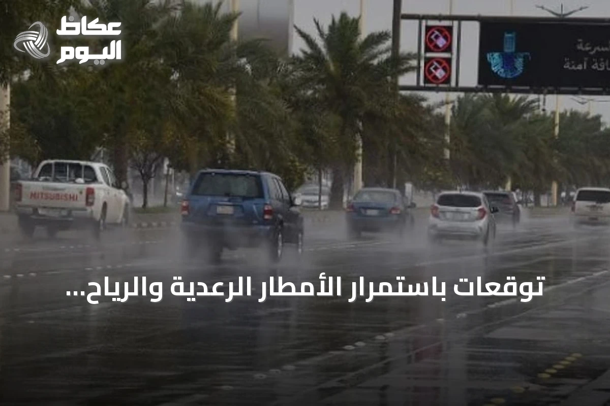 توقعات باستمرار الأمطار الرعدية والرياح النشطة على جنوب المملكة والشرقية