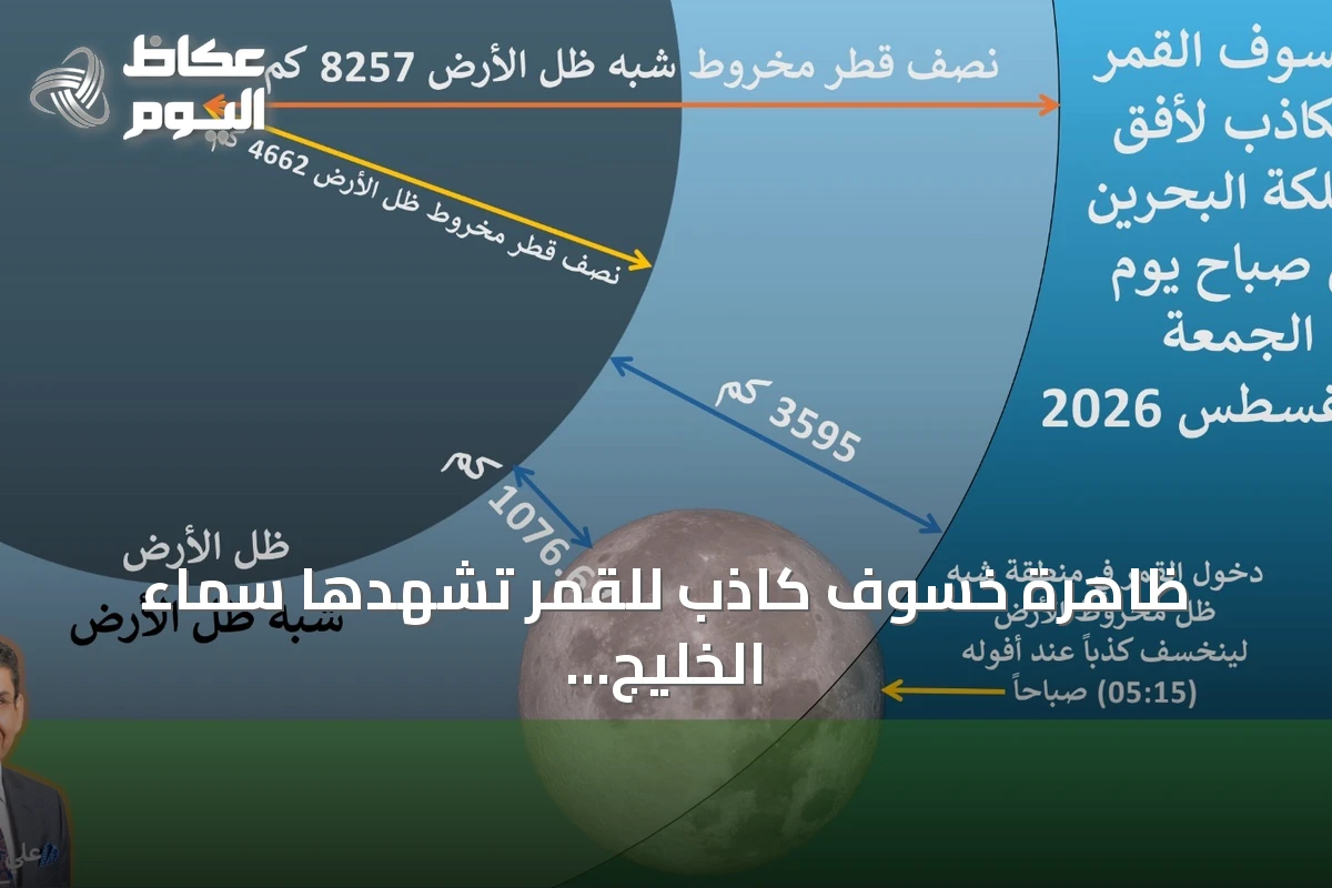 ظاهرة خسوف كاذب للقمر تشهدها سماء الخليج وغرب السعودية فجر الجمعة 28 أغسطس 2026