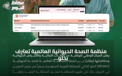 منظمة الصحة الحيوانية العالمية تعترف بخلو السعودية من مرض الدورين