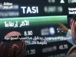 السوق السعودي يحقق مكاسب أسبوعية بقيمة 25 مليار ريال مع صعود 218 سهماً
