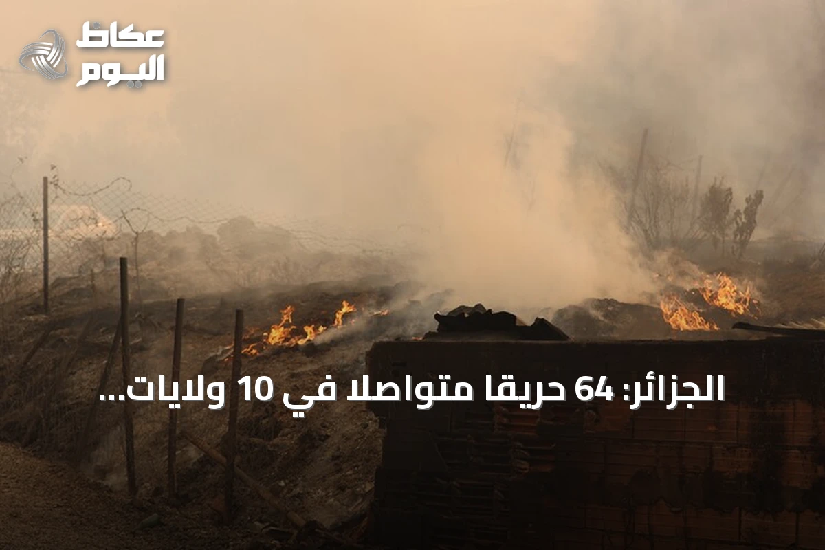 الجزائر: 64 حريقاً متواصلاً في 10 ولايات و12 قتيلاً جراء الحرائق