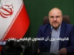 قاليباف يرى أن التعاون الإقليمي يفتح أبواب عهد جديد للمنطقة