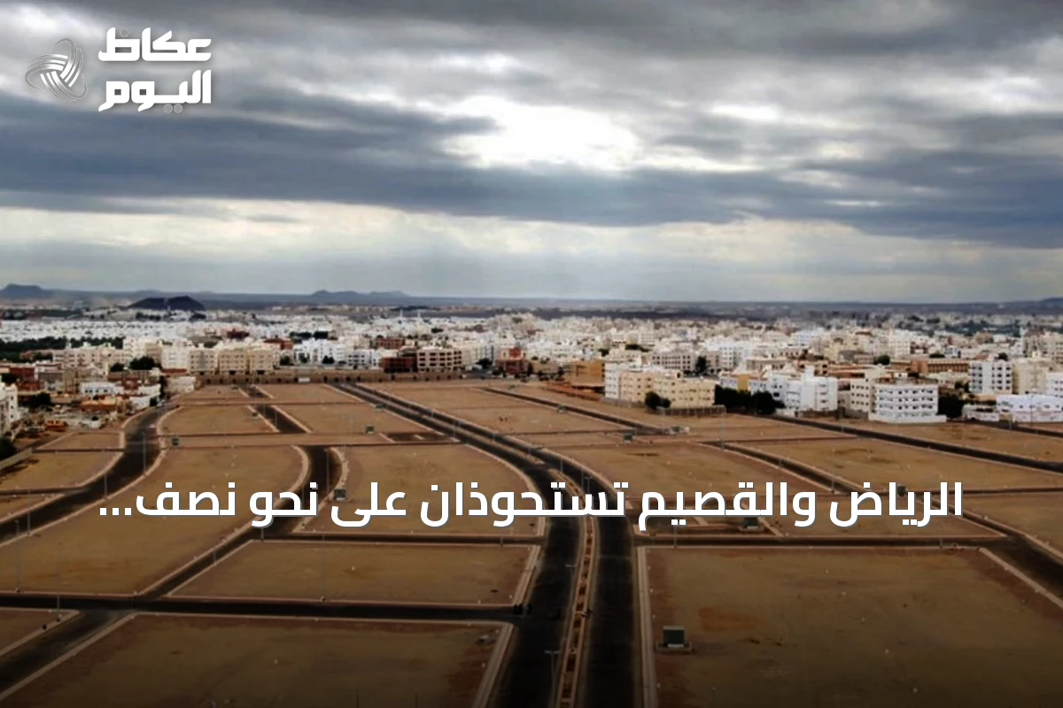 الرياض والقصيم تستحوذان على نحو نصف الأراضي السكنية المطروحة عبر «سكني» خلال ثمانية أشهر من 2026