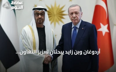 أردوغان وبن زايد يبحثان تعزيز التعاون الثنائي والقضايا الإقليمية