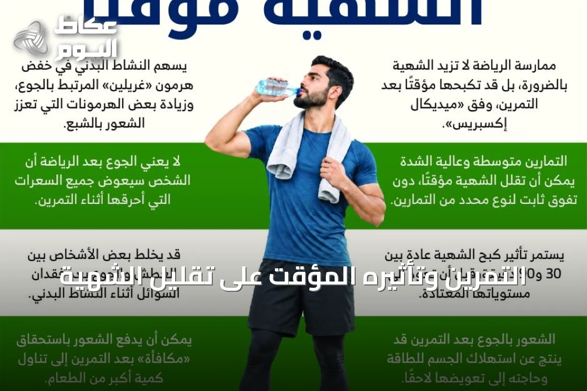 التمرين وتأثيره المؤقت على تقليل الشهية