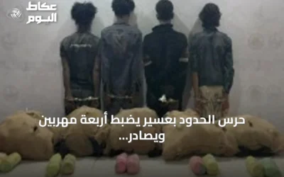 حرس الحدود بعسير يضبط أربعة مهربين ويصادر 50 كجم من القات