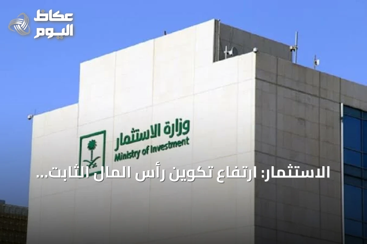 الاستثمار: ارتفاع تكوين رأس المال الثابت في السعودية بنسبة تتجاوز 5%