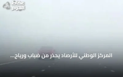 المركز الوطني للأرصاد يحذر من ضباب ورياح نشطة في الشرقية وحفر الباطن