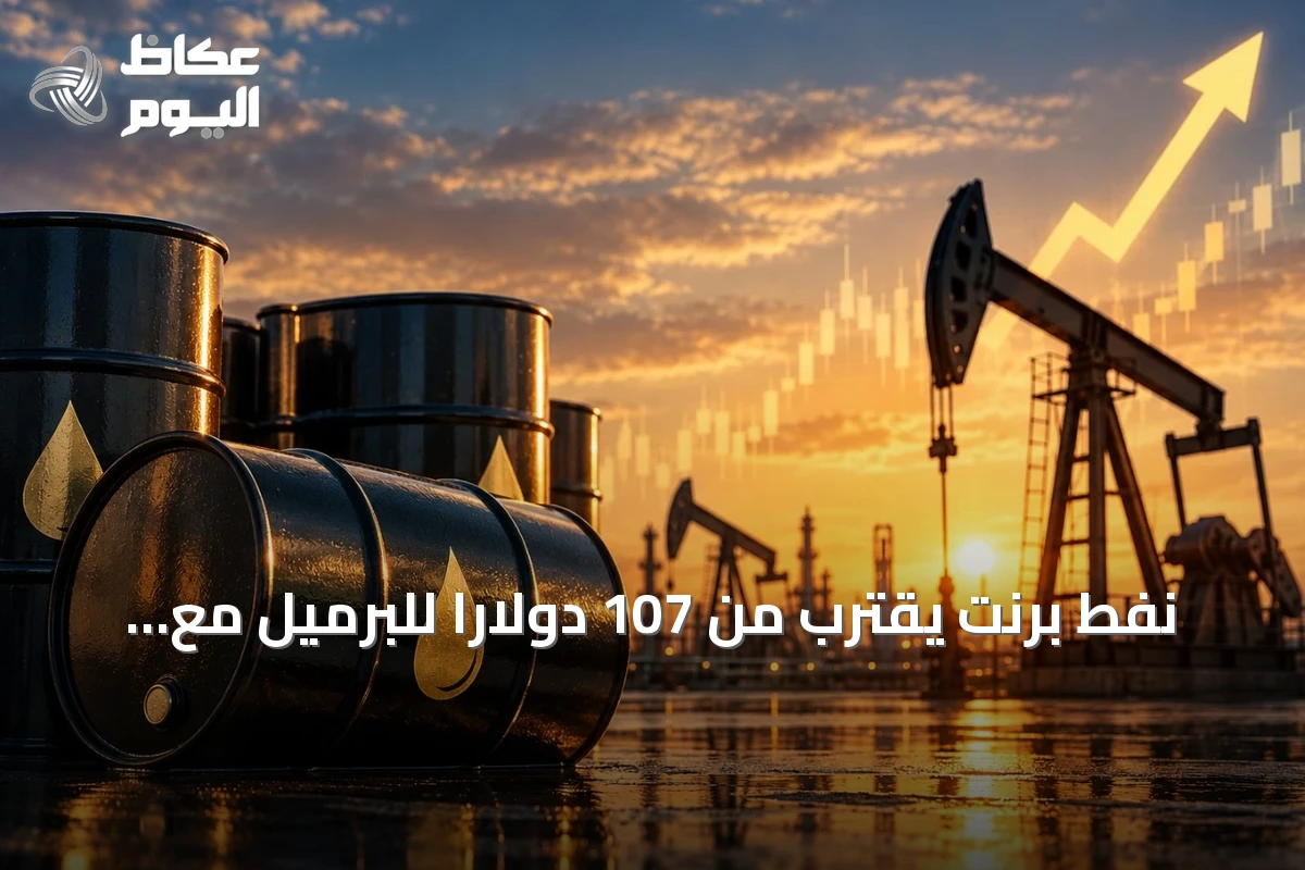 نفط برنت يقترب من 107 دولاراً للبرميل مع ارتفاع الأسواق الآسيوية