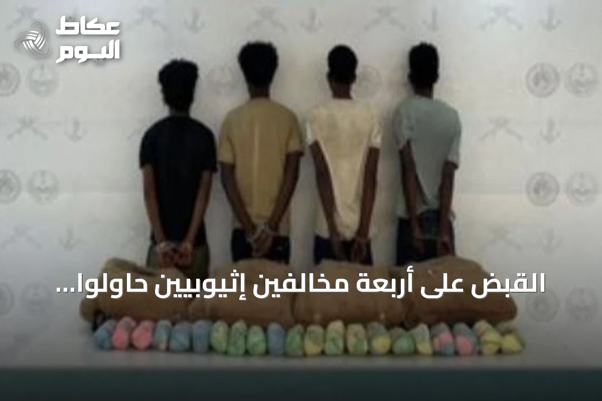 القبض على أربعة مخالفين إثيوبيين حاولوا تهريب 80 كيلوجراماً من القات بمنطقة عسير