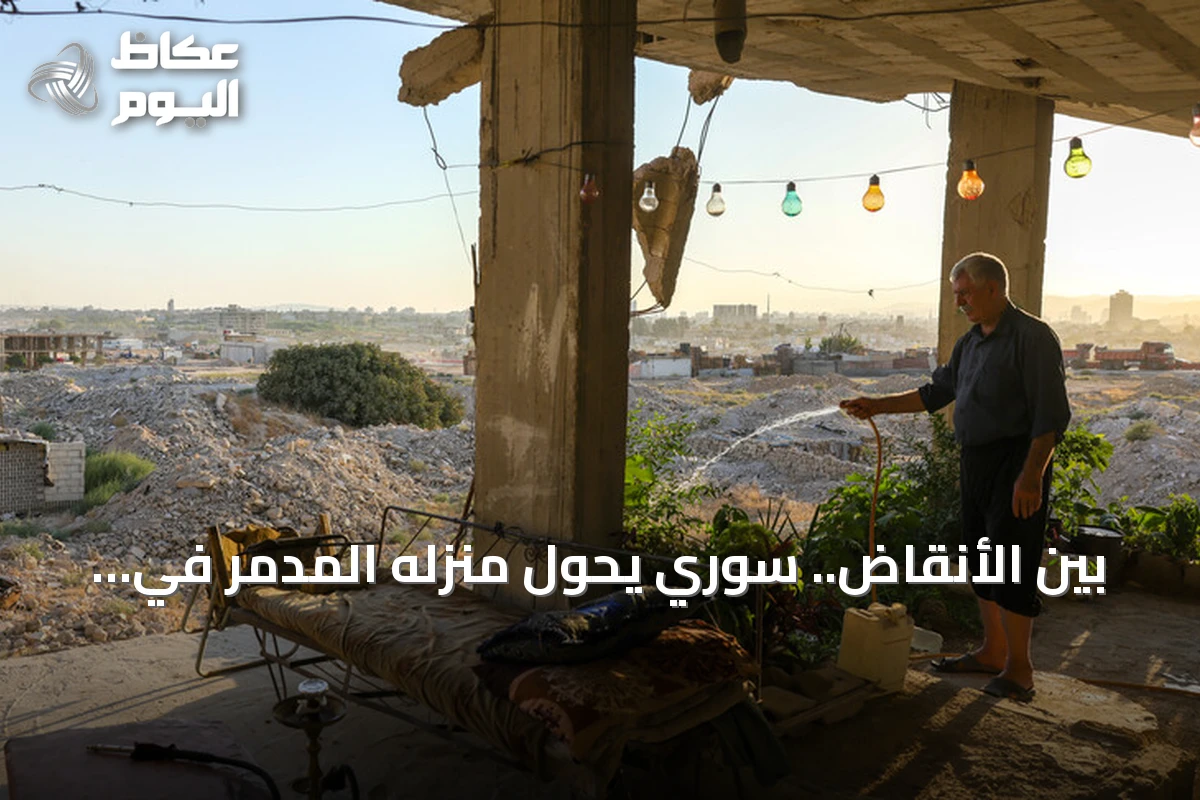 بين الأنقاض.. سوري يحوّل منزله المدمر في جوبر إلى حديقة تروي حكاية الفقد والأمل