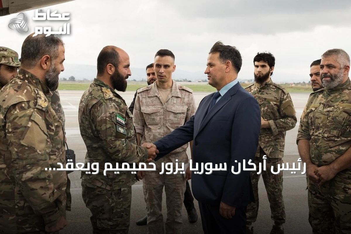 رئيس أركان سوريا يزور حميميم ويعقد اجتماعات مع قادة القوات الروسية