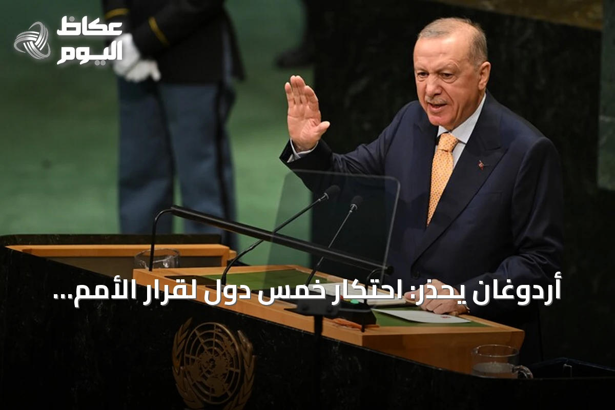 أردوغان يحذر: احتكار خمس دول لقرار الأمم المتحدة غير عادل