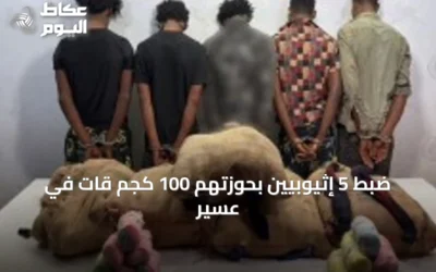 ضبط 5 إثيوبيين بحوزتهم 100 كجم قات في عسير