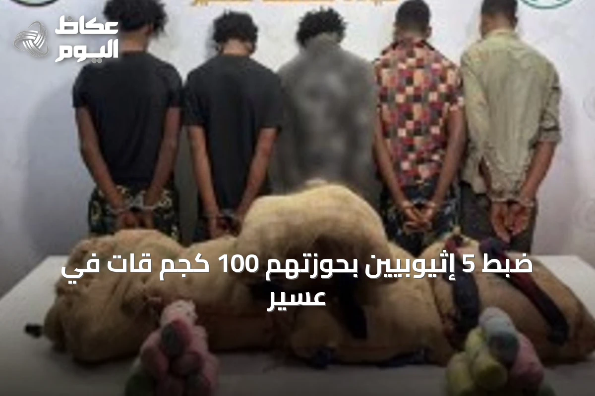 ضبط 5 إثيوبيين بحوزتهم 100 كجم قات في عسير