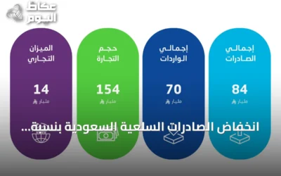 انخفاض الصادرات السلعية السعودية بنسبة 17.2% في يوليو 2026