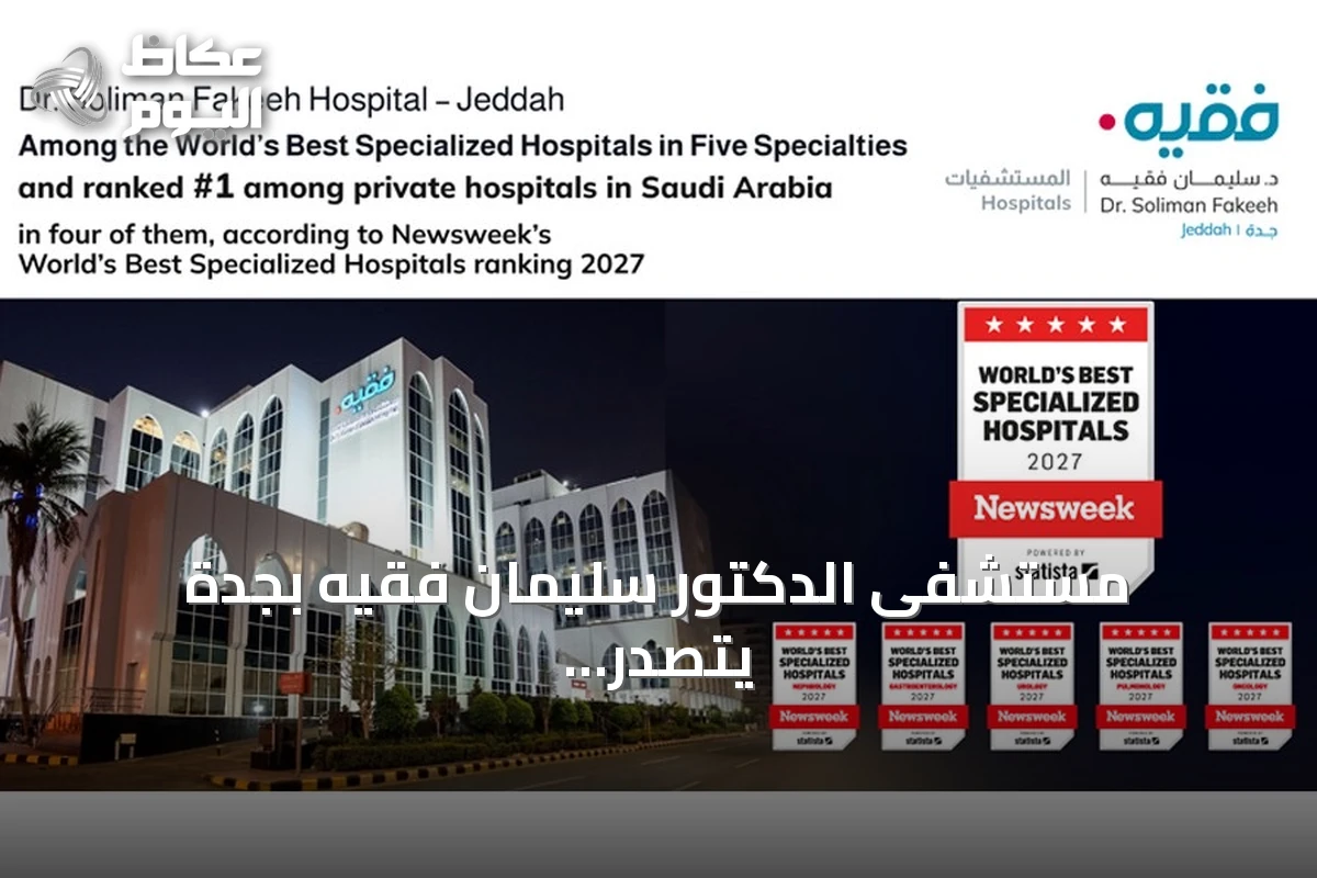 مستشفى الدكتور سليمان فقيه بجدة يتصدر المستشفيات الخاصة السعودية في أربع تخصصات ويصل إلى قائمة أفضل المستشفيات العالمية في خمس تخصصات وفق تصنيف نيوزويك 2027