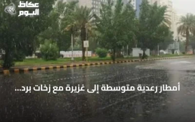 أمطار رعدية متوسطة إلى غزيرة مع زخات برد ورياح نشطة على مناطق جنوب وغرب السعودية