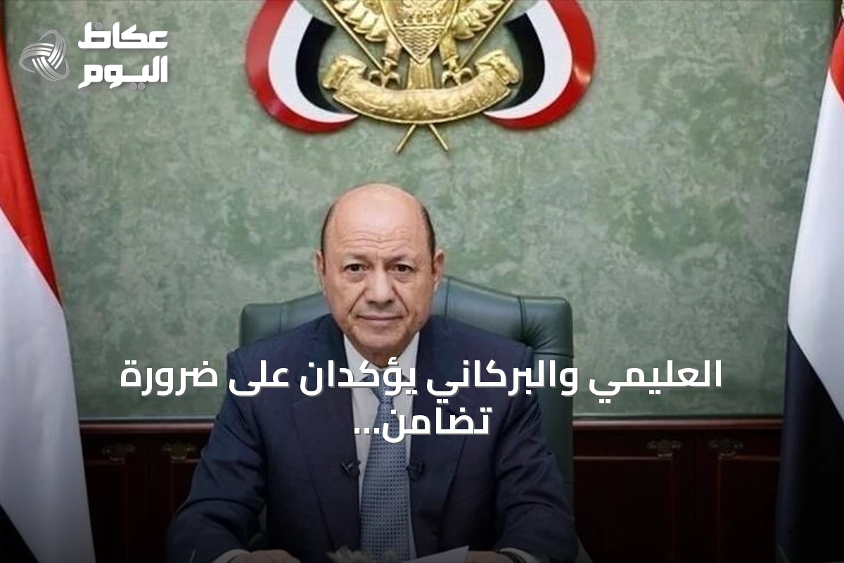العليمي والبركاني يؤكدان على ضرورة تضامن مصر مع السعودية لمواجهة التهديدات الإقليمية