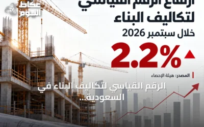 الرقم القياسي لتكاليف البناء في السعودية يرتفع 2.2% في سبتمبر 2026
