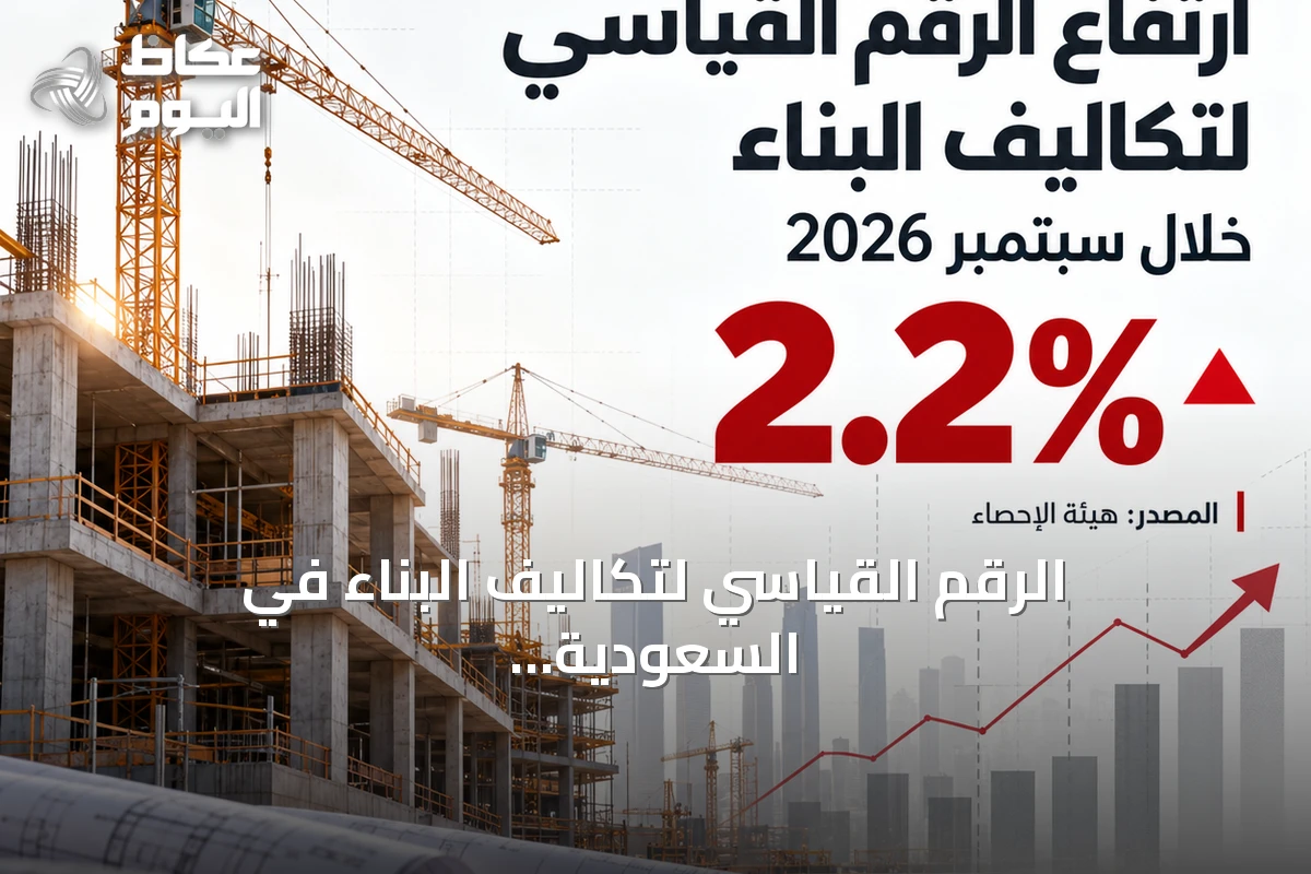 الرقم القياسي لتكاليف البناء في السعودية يرتفع 2.2% في سبتمبر 2026