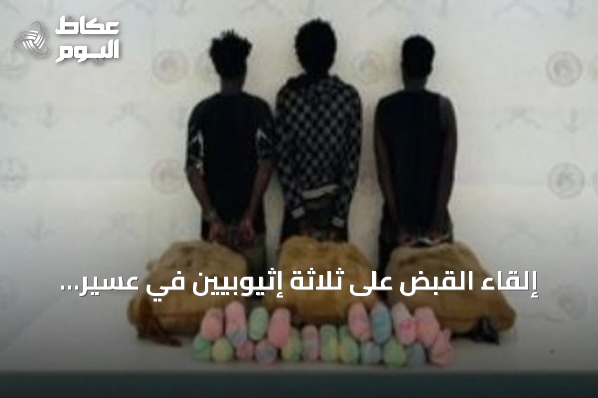 إلقاء القبض على ثلاثة إثيوبيين في عسير بحوزتهم 63 كيلوغراماً من نبات القات المخدر