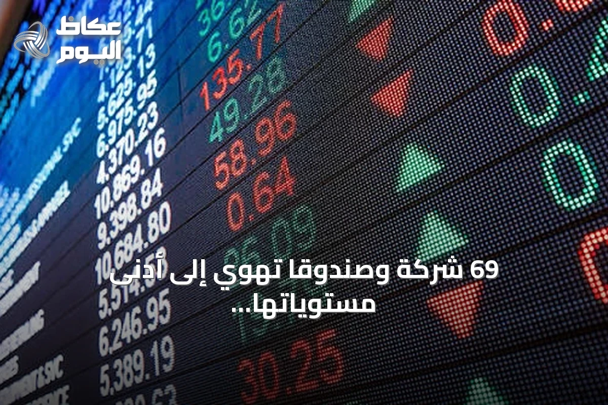 69 شركة وصندوقاً تهوي إلى أدنى مستوياتها التاريخية في السوق السعودي