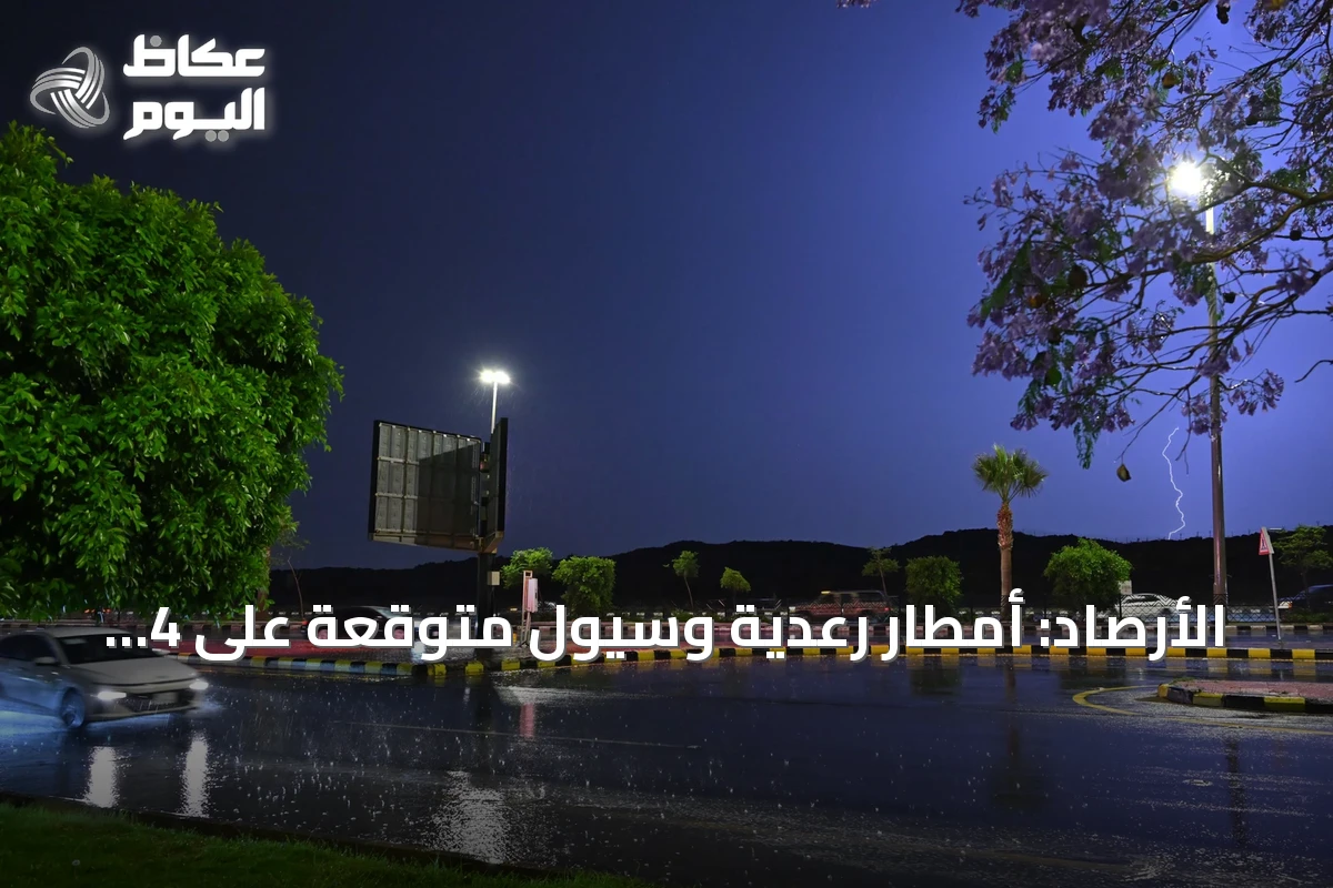 الأرصاد: أمطار رعدية وسيول متوقعة على 4 مناطق في المملكة