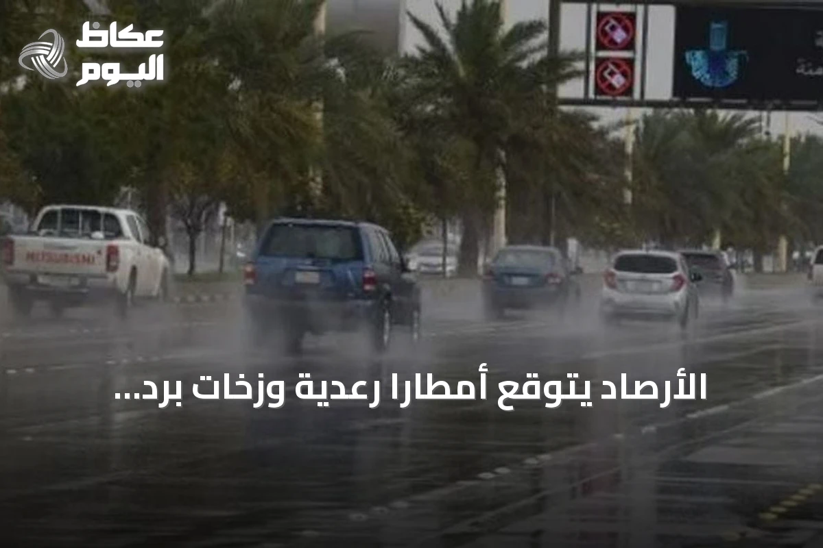 الأرصاد يتوقع أمطاراً رعدية وزخات برد ورياحاً نشطة الثلاثاء