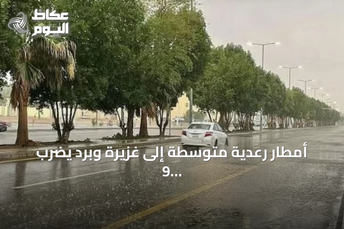 أمطار رعدية متوسطة إلى غزيرة وبرد يضرب 9 مناطق سعودية اليوم الأربعاء