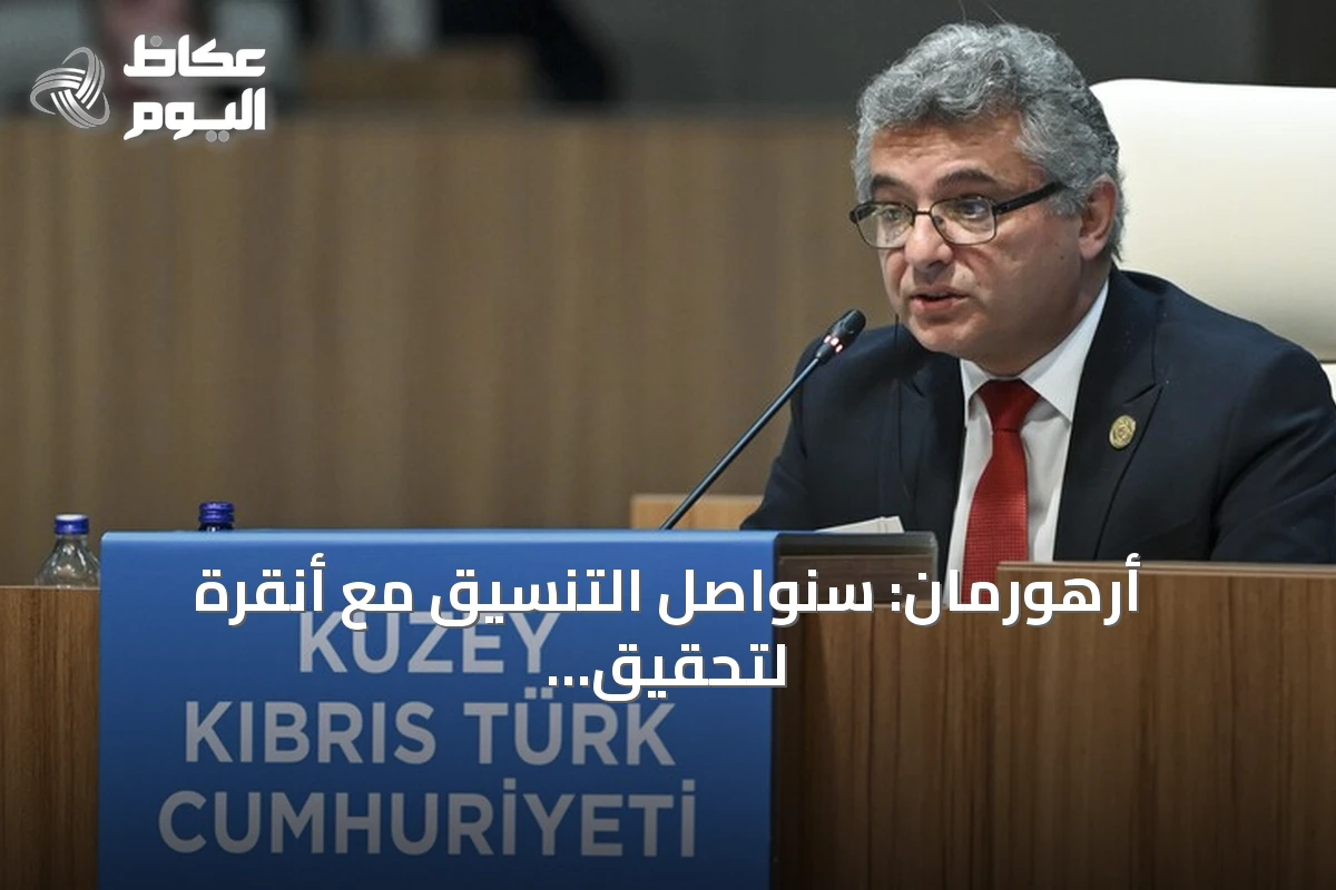 أرهورمان: سنواصل التنسيق مع أنقرة لتحقيق تسوية عادلة في قبرص